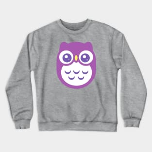 Purple Violet Cute baby Owl Crewneck Sweatshirt